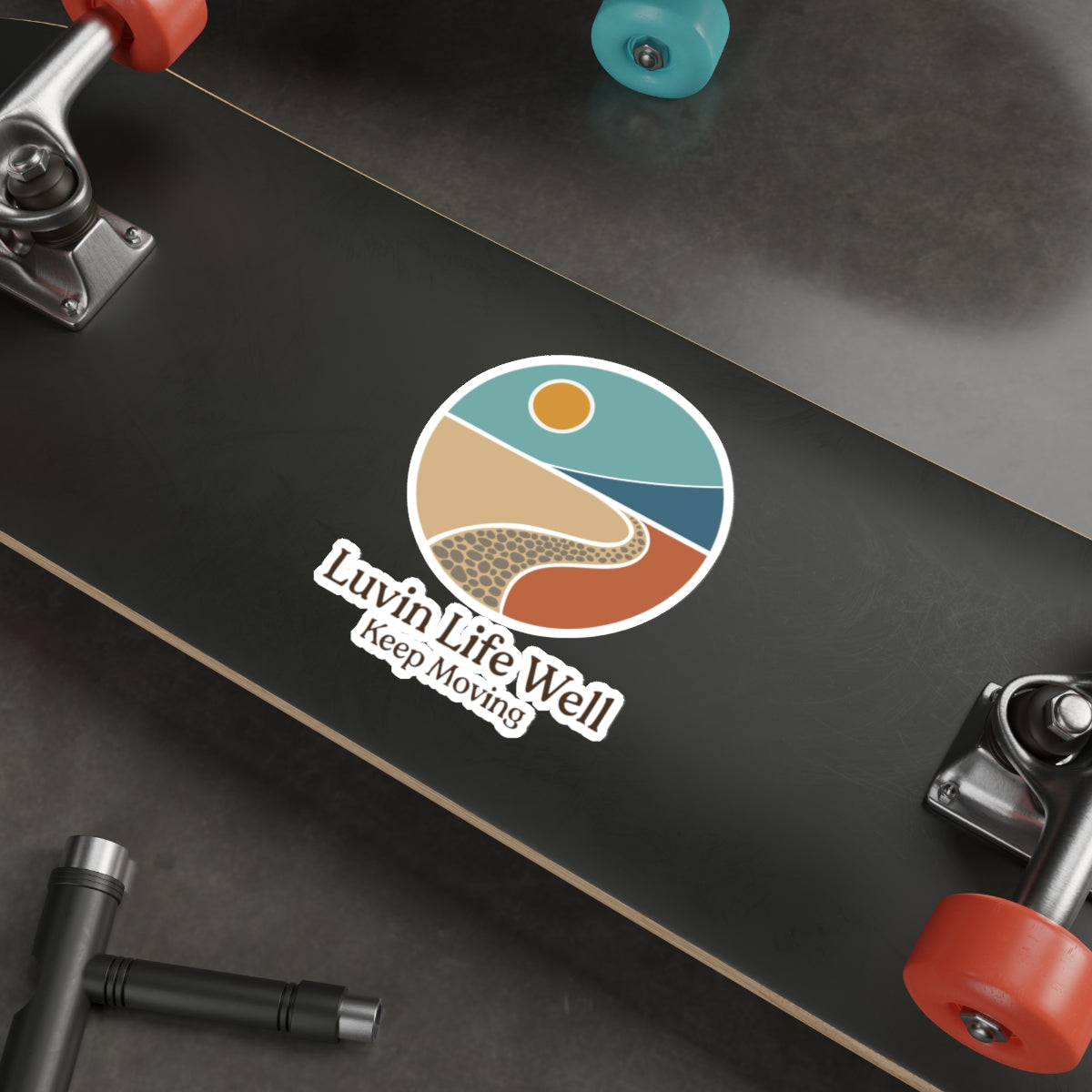 Full Luvin Life Well Die-Cut Sticker — 'Keep Moving' Scenic Road Decal