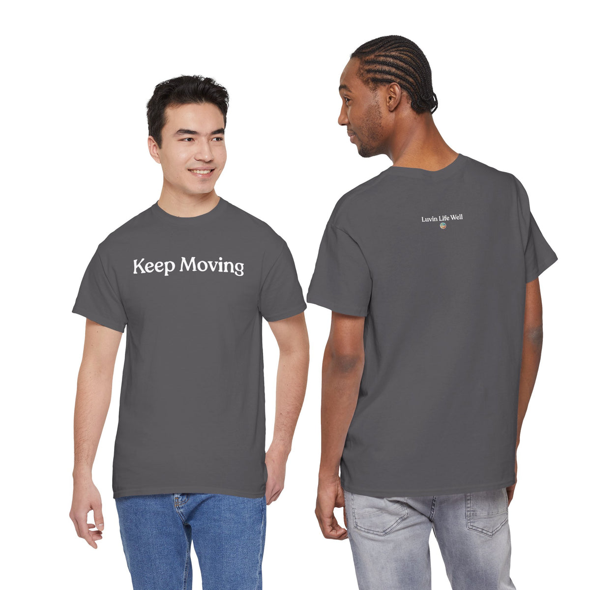 Keep Moving T‑Shirt — Minimal Motivational Graphic Tee