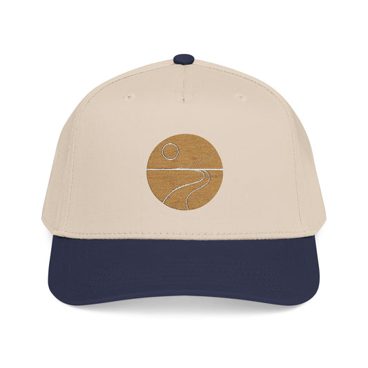 Gold Monochrome Luvin Life Well Embroidered Mid Profile Baseball Cap