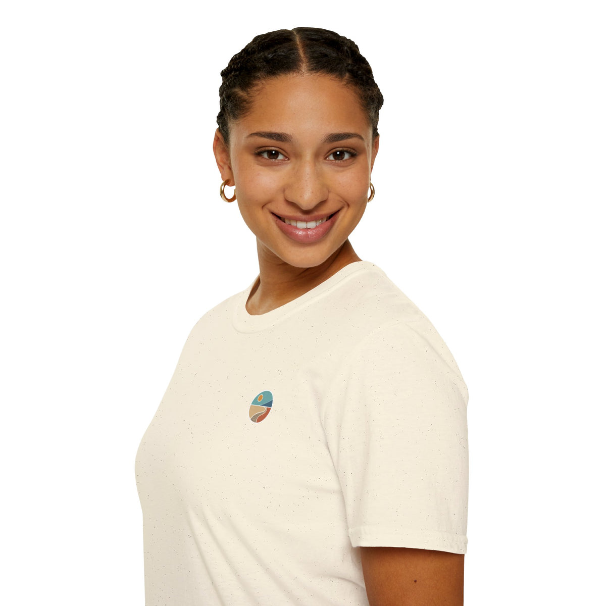 Luvin Life Well Emblem Shirt with Keep Moving Back – Minimal Beach Sunset Tee with Small Retro Coastal Graphic
