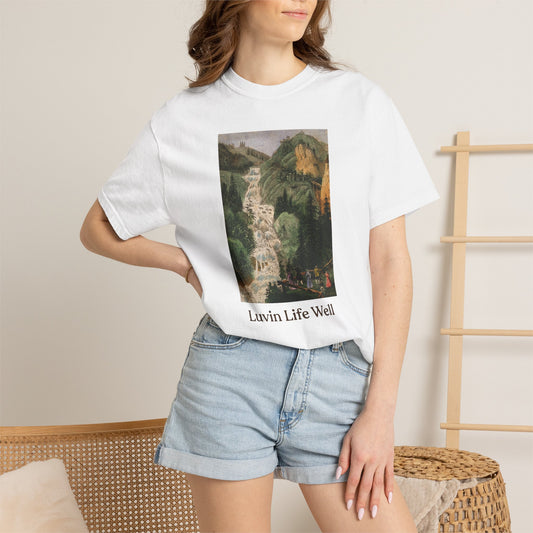 Vintage Waterfall Art Tee (Garment-Dyed)